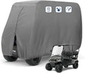 FLYMEI Golf Cart Cover Waterproof, 420D Fabric Universal Fits for Most Brand 2/2+2/4/4+2 Passengers Yamaha, Honda, Club Car, EZGO Golf Cart