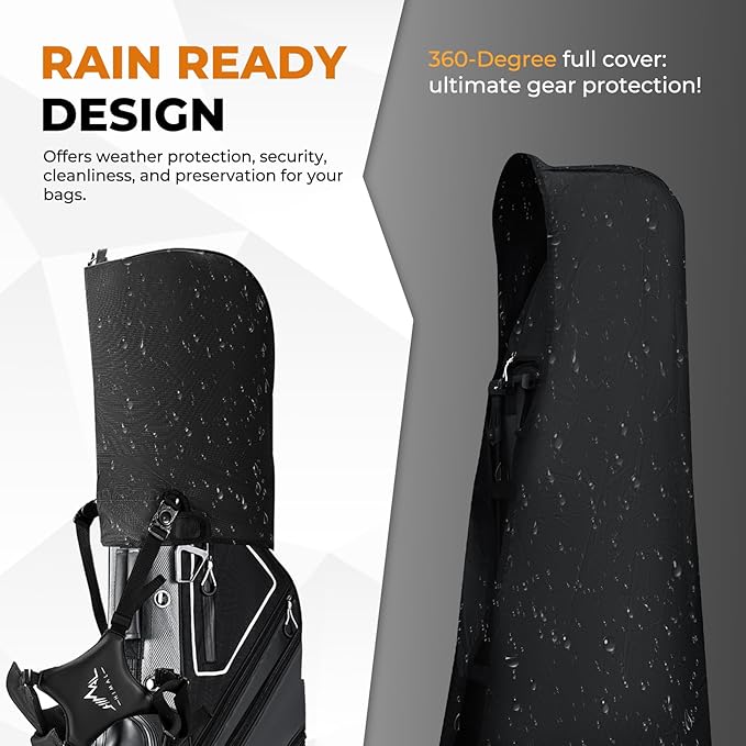 14 Way Dividers Golf Stand Bag Lightweight, Golf Bag for Men Women with Multiple Pockets, Dual Strap and Rain Cover Hood