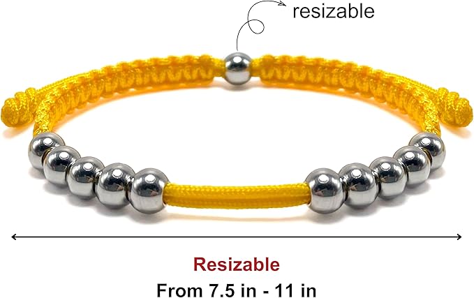 LAMIBEE Golf Stainless Steel 10 Beads Score Counter Bracelet, Golf Stroke Count Bracelet, Resizable and Easy to Adjust Golf Round Scoring Tracker, Durable and Stylish Golf Accessory