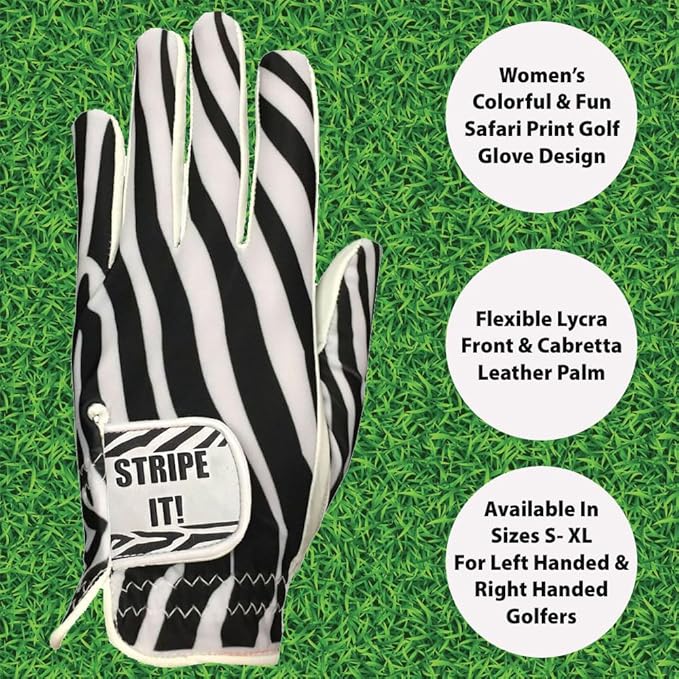Giggle Golf Women's Golf Glove - Adjustable Strap, Left Hand Gloves for Women