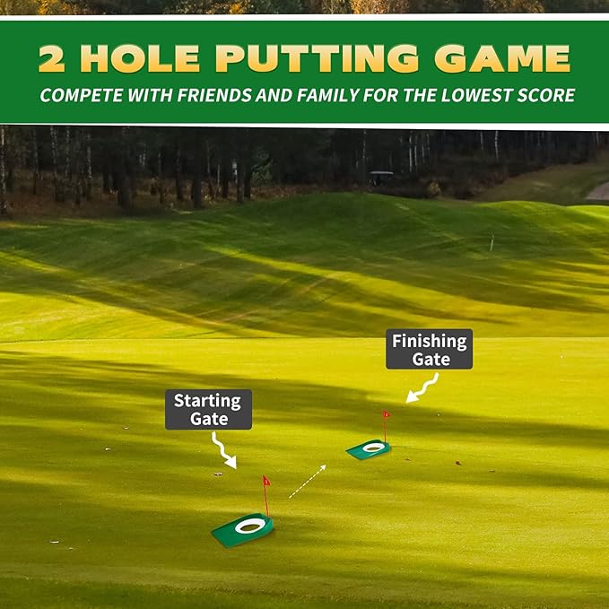 Sotiff Golf Putting Practice Cup Hole Training Aids Golf Accessories Training Putters with Plastic Flag for Adult Office Garage Yard Indoor Outdoor Practice