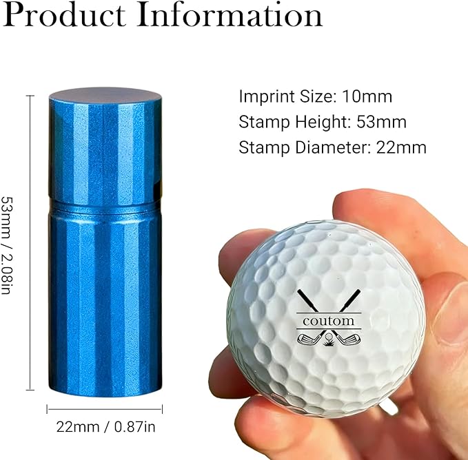 Custom Golf Ball Stamp Marker, Personalized Monogram Logo & Name Marker with Durable Waterproof Ink, Reusable Stamper for Men Golfer & Dad Husband Gifts, Unique for Retirement, Birthday, Party