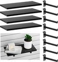 Wood Slatwall Shelves, Slat Wall Shelf Slatwall Acccessory for Garage, Home Improvement, Retail Display (4, 16''x8'')