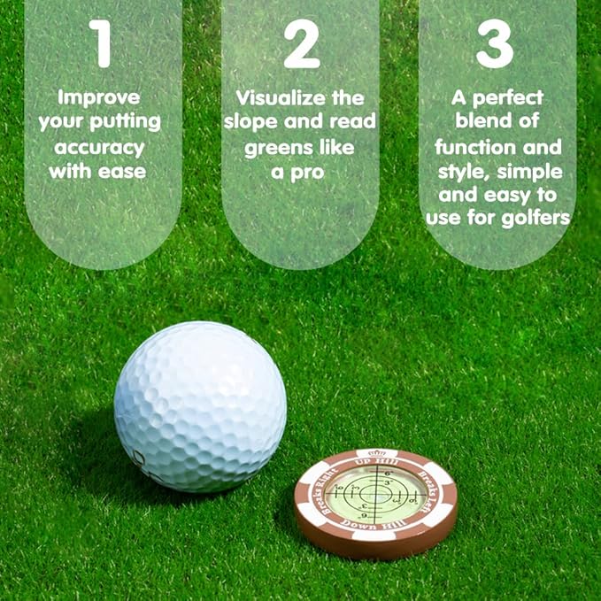 SlopeMaster ProGreen Reader - Golf Ball Marker with High Precision Green Reading Aid Golf Accessories for Men Women