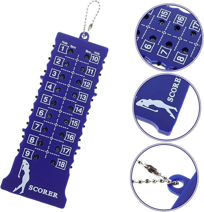 Toyvian 18hole Compact Golf Score Counter Scoring Board Design for Accurate Score Tracking Tournaments and Practice Sessions Lightweight and Portable