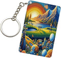 Keychain - Rectangular Acrylic Keychain Daily Key Ring Car Key Fob Holder 2X3 Inch