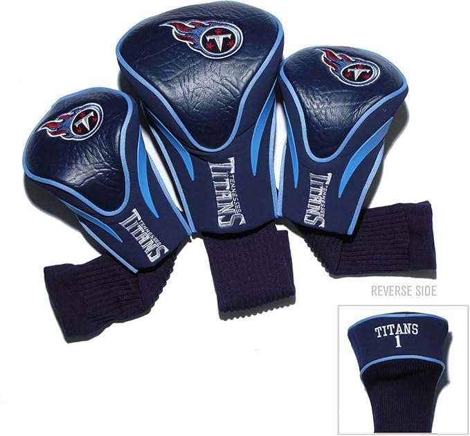 Team Golf NFL Numbered 1, 3, & X, Fits Oversized Drivers, Utility, Rescue & Fairway Clubs, Velour Lined for Extra Club Protection