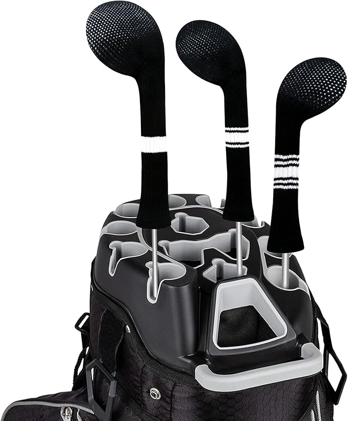 LeFeng 3Pcs Golf Club Covers, Knitted Golf Club Covers for 460cc Driver Fairway Woods and Hybrid