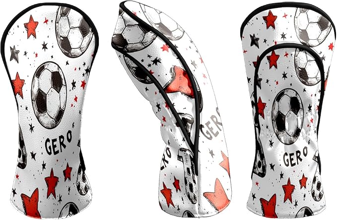 Premium Leather Golf Club Headcovers,Orange Cat Fits Driver Hybrid Fairway 3/5 Wood,with Scratch-Resistant Lining, Gift for Men and Women