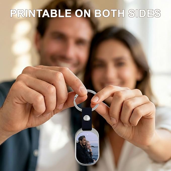 Custom Keychains with Picture Personalized Photo Logo Text Customized Key Chain for Boyfriend Dad Men Women Gifts