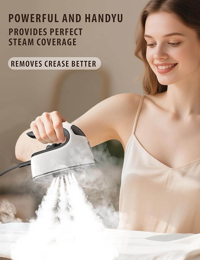 Sundu Small Iron for Clothes with Steam,Travel Iron Portable Non-Stick Soleplate Steamer for Quilting & Sewing,300 Microsteam Holes,90ml Water Tank,Lockable Safety Base