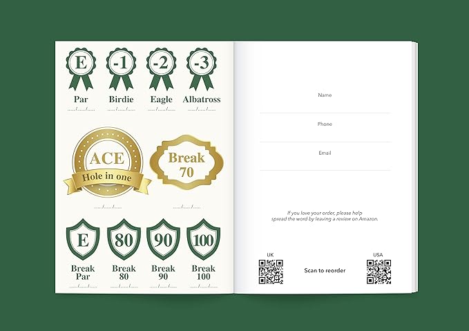 Golf Log Pocket Notebook - Progress Tracker, 50 Detailed Rounds, Yardage Section, Golf Terminology & Game Formats