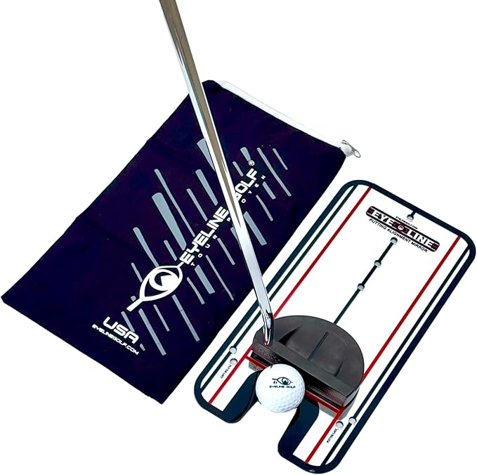 Genuine EyeLine Golf Alignment Putting Mirror - Top Training Aid on The PGA Tour - See Rapid Improvement - Helps Beginner, Junior, and Scratch Golfers