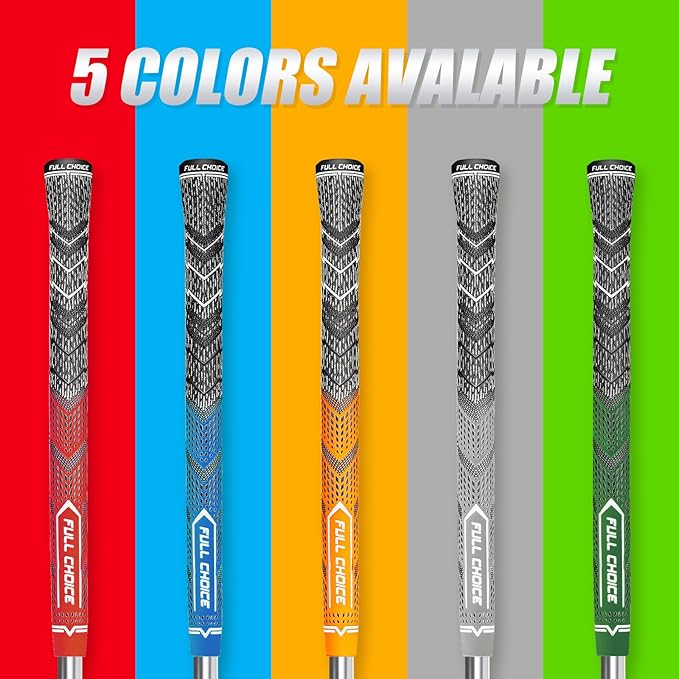 Cross Corded Golf Grips 13 Pack, Low Taper Design, Choose from 13 Grips or 13 Grips with All Kits, 3 Sizes 5 Colors Options, Multi-compound Hybrid Golf Club Grips, CG01 Series