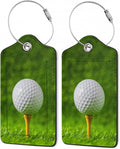 Luggage Tags for Suitcase,2 Pack Golf Ball Luggage Tag with Privacy Flap,Name ID Label and Metal Loop for Women Men Teens Travel