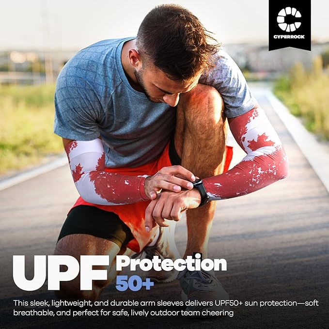 Flag Arm Sleeves, Cooling Sun Protection Compression for Men/Women