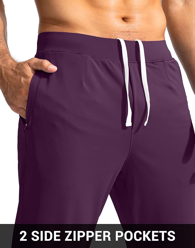 G Gradual Men's Golf Joggers Pants with Zipper Pockets Stretch Sweatpants Slim Fit Track Pants Joggers for Men Work Running