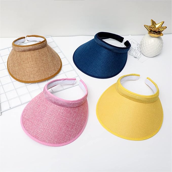 Cloth Covered Slip-On Visor for Women, Adjustable Cap Sports Sun Visors for Men