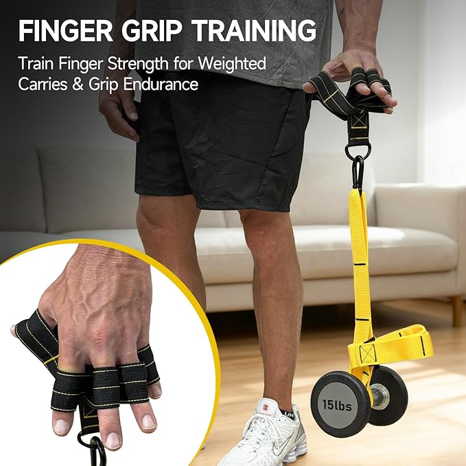 FitBeast Pull Up Ball Grips & Finger Straps Set – Grip Balls for Dead Hangs, Pull Ups, Climbing & Home Gym Training