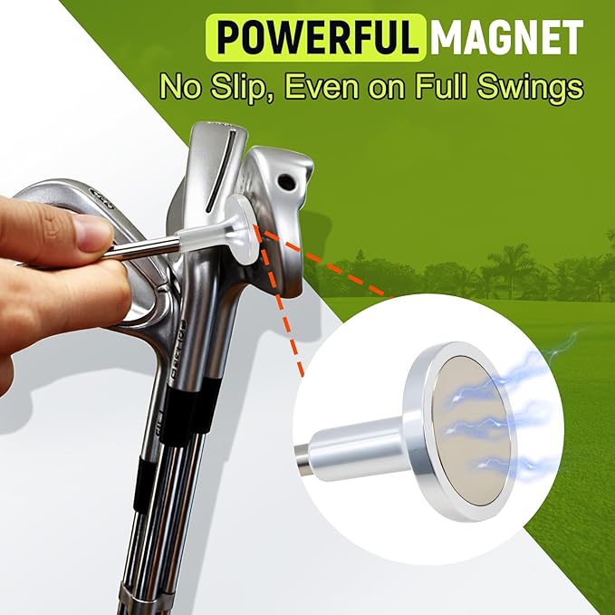 THE GOLFER STORE Golf Alignment Rods, Golf Club Alignment Stick Corrector Magnetic Golf Swing Trainer Aid Help Visualize and Align Your Golf Shot Length Adjustments