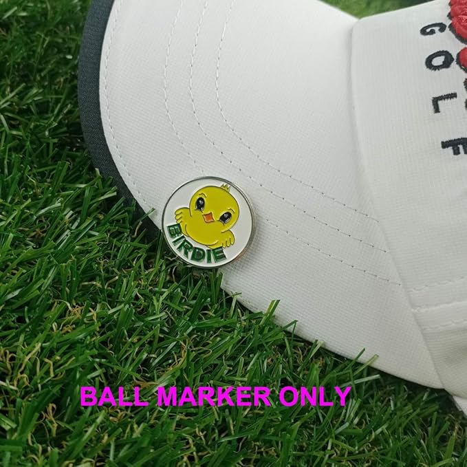 Golf Ball Markers with Hat Clips Value Sets for Men Women Golfer, Removable Attaches Easily to Golf Cap Premium Gifts (Mixed 4 Ball Markers)