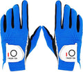 FINGER TEN Premium Rain Grip Men's Golf Gloves 1 Pair, Hot Wet Weather No Sweat Glove for Serious Feel & Performance, Left Right Hand Black Gray White Blue Fit Size S M L XL 2XL 3XL