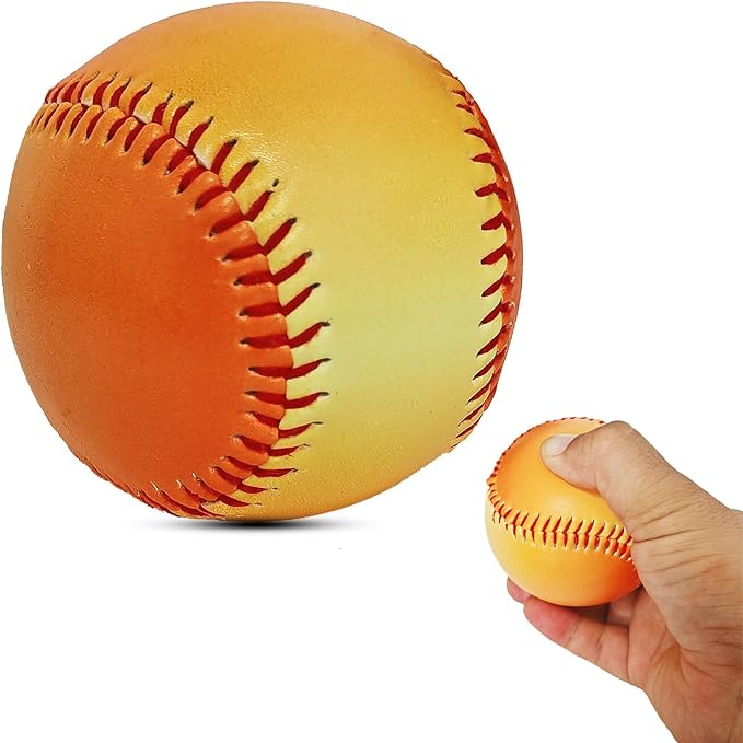 Baseball Soft Foam Blank Ball Bouncy Practice Training Tball 9 inch PU Leather Machine Pitching 8u 12u League Practice DIY Autograph Gift