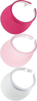 3 Pack Sports Sun Visor Hat Women Men Adjustable Clip On Visors Outdoor Golf Beach Cap
