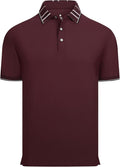 Alex Vando Mens Golf Shirts Moisture Wicking Quick-Dry Short Sleeve Fashion Designed Polo Shirts for Men