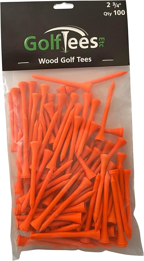 Wood Golf Tees - Standard Golf Tees for Men and Women