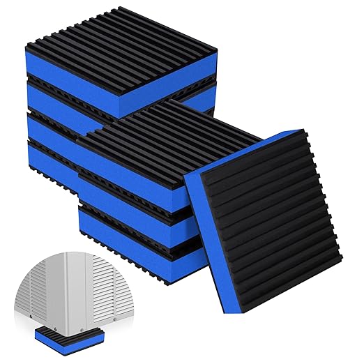 ToLanbbt 8 Pack Anti Vibration Pads for Washing Machine 3"x3", 7/8"T EVA Mechanical Damping Vibrating Sound Isolation Pad Rubber Isolator Mat for Compressor, Air Conditioner, Washer, Dryer, Treadmill