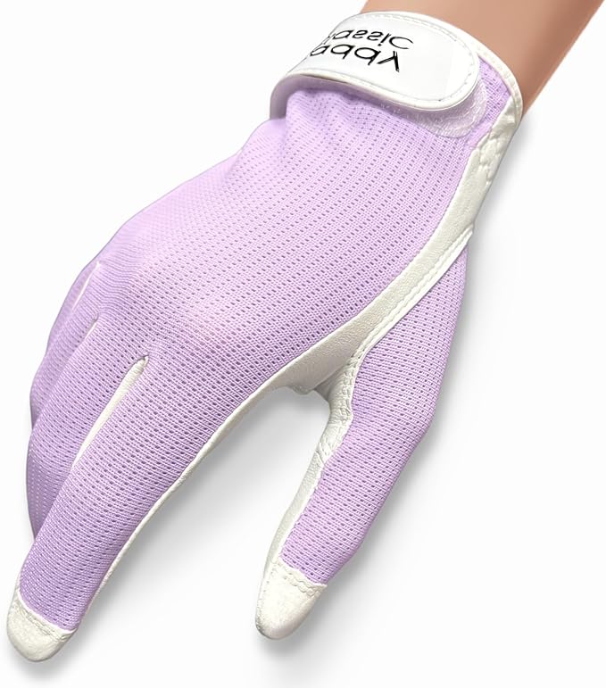 Caddy Classic Ladies Golf Glove Women | Various Stylish Mesh Design for High Breathability | Womens Golf Gloves Left Hand & Right Hand | Premium Leather Construction for Comfortable Fit