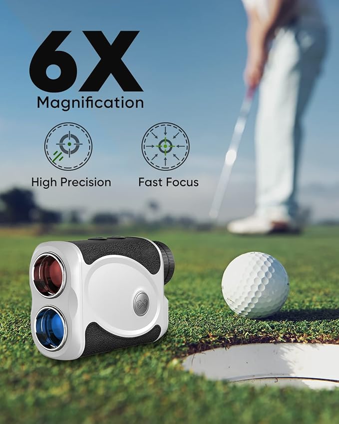 WOSPORTS Golf Rangefinder, 800/1200 Yards Laser Range Finder, High Precision Flag Lock with Pulse Vibration, Tournament Legal Rangefinder for Golfing and Hunting, Battery Included