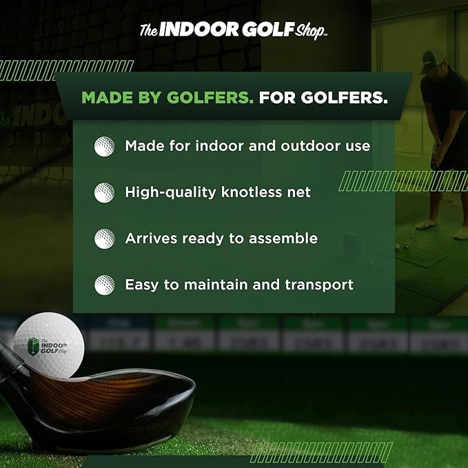 Hitting Net with Target Knotless Golf Net for Indoor and Outdoor Practice - Arrives Ready to Assemble and Use