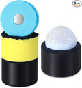 Zhehao 3 Pack Magnetic Golf Ball Washer 3D Printed Golf Ball Cleaner Portable Sport Cleaning Tools Magnetic Back Easy Mount on Club, Trolley and Cart for Course, 2.1"