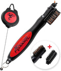 Frogger BrushPro Golf Club Cleaner with Ergonomic Grip and 2.5 ft. Retractable Cord, Sturdy Golf Club Brush and Groove Cleaner for Golfers, Golf Dad