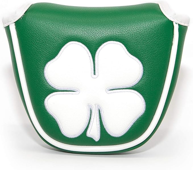 4 Leaf Clover Golf Mallet Putter Cover Headcover Club Protector Magnetic Clover for Odyssey 2ball,Red Oworks,Stroke Lab,Scotty Cameron,Taylormade Putters