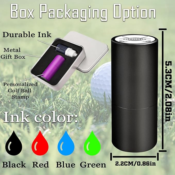 YanNanKe Custom Golf Ball Stamp Personalized Self-Inking Golf Ball Stamper with Monogram Name Logo Design Customized Durable GolfBall Marker Gifts for Golfers Dad Husband Boyfriend