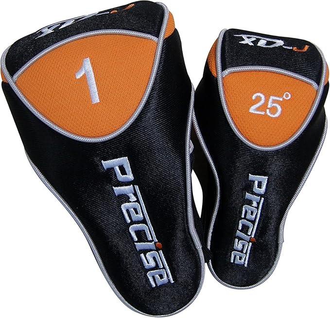 Precise XD-J Junior Complete Golf Club Set for Children | 3 Age Groups Boys & Girls | Right Hand & Left Hand Kids Golf Clubs Set w/ 2 HC's, Flex Shafts & Lightweight Stand Bag with Dual Straps