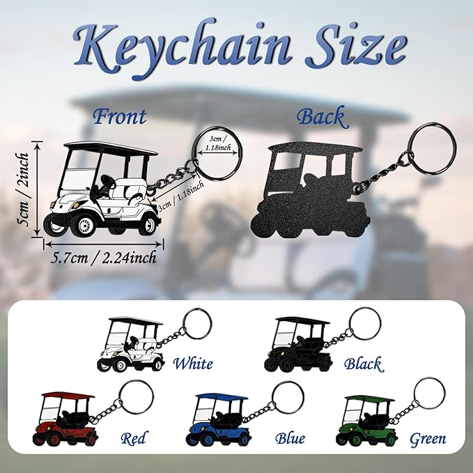 Golf Cart accessories Keychain，Keys To The Golf Cart Accessories Retro Metal Keychains for Golf Lovers Players