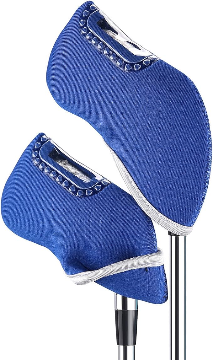 Sword &Shield sports 10pcs Neoprene Golf Iron Club Covers See Through Window Head Cover