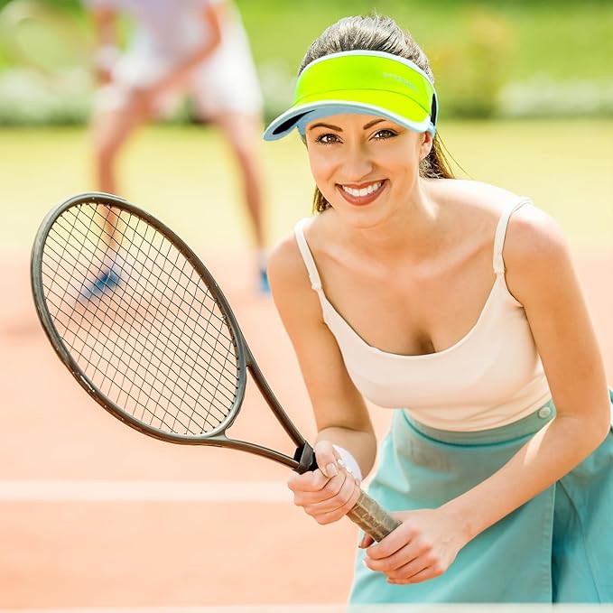Cooling Sports Sun Visor Hat for Men & Women，Lightweight, Stretchy Packable Running Visor-for Golf, Tennis, Hiking