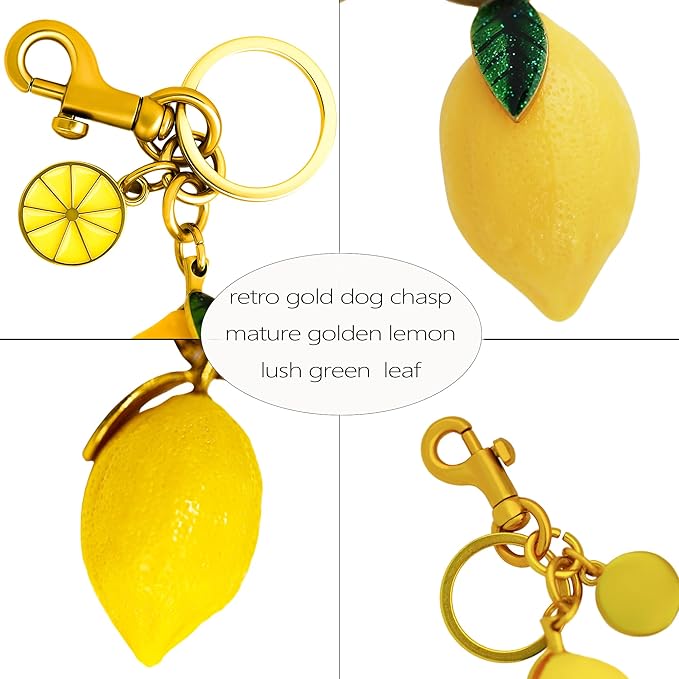 Cherry Bag Charm for Handbag, Big-Apple Strawberry Fruit Bag Charm Cherry Car Accessories KeyChain