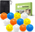FINGER TEN Golf Practice Balls Plastic Colored Value 12/24/36/50 Pack, Limited Flight Sports Training Ball for Men Women, Indoor Outdoor Driving Range Backyard Use