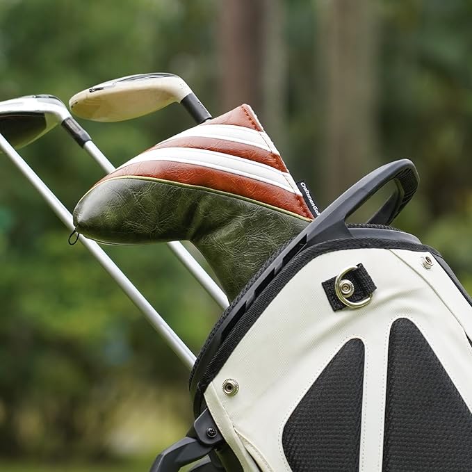Craftsman Golf Club Head Covers 3pcs or 1pc Classic Brown Golf Headcovers Set Golf Club Headcovers for Driver Fairway Utility/Hybrid Woods Headcovers