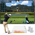 Fireproof Golf Simulator Impact Screen for Training – Professional 3D Air Mesh Golf Impact Screen, Ultra Clear Golf Simulators Screen for Home Golf Practice with Grommet Holes, 8 Size Options