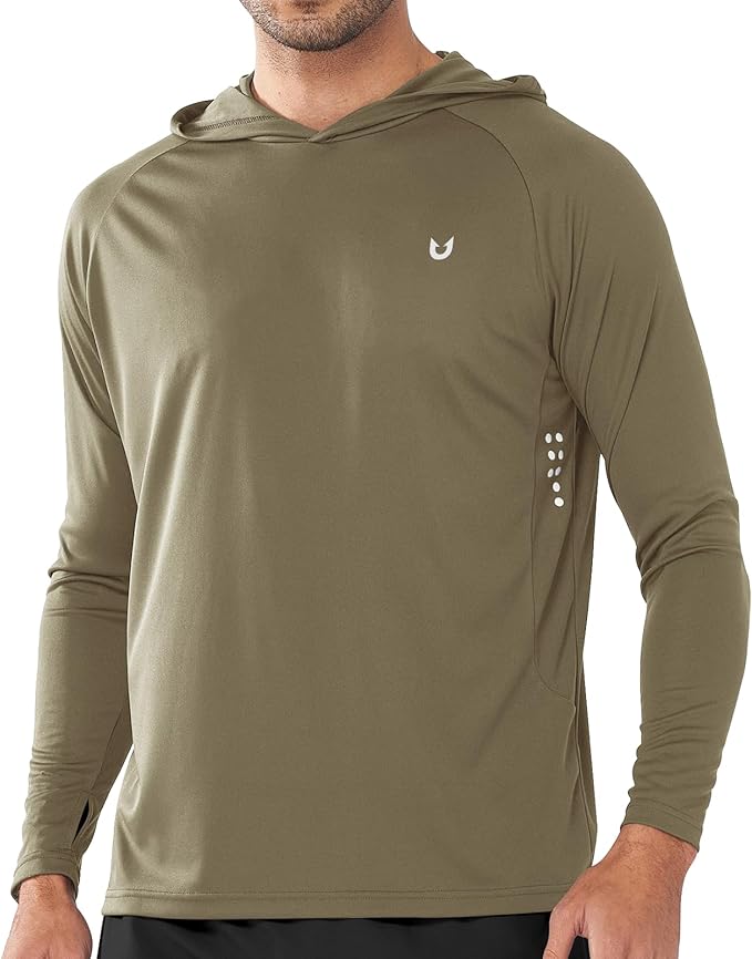NORTHYARD Men's UPF 50+ Hoodie Shirts Long Sleeve Sun Protection Fishing Swim Beach UV SPF Rash Guard Quick Dry Lightweight