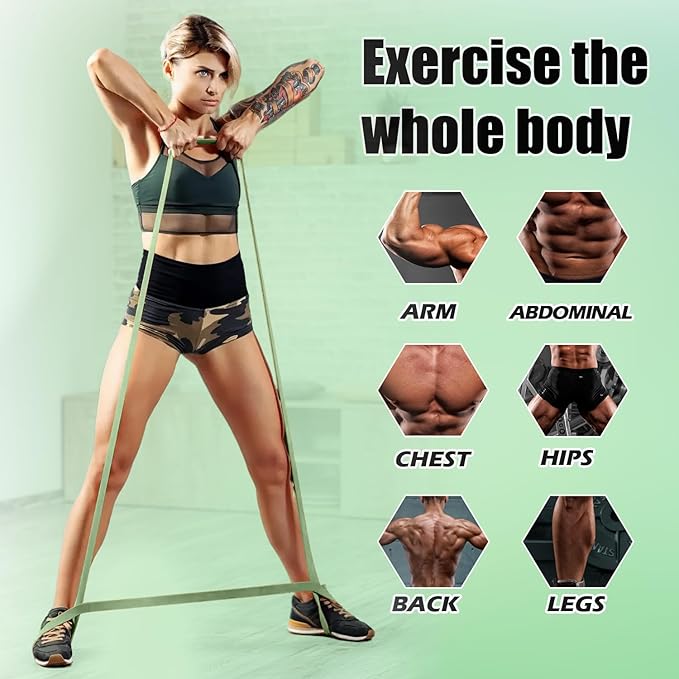 WHATAFIT Resistance Bands,Pull Up Assist Bands Set with Handles, Exercise & Workout Bands with Door Anchor for Men & Women – Home Fitness Equipment for Strength Training, Stretching