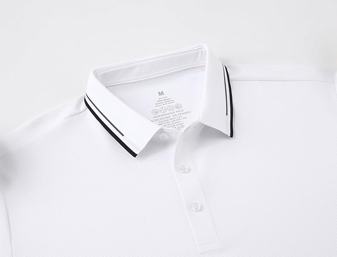 Alex Vando Mens Golf Shirt Moisture Wicking Performance & Polished Style Polo Shirts for Men