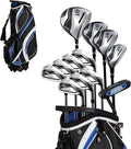 Precise S7 Men’s 18-Piece Golf Set – Titanium Driver, Woods, Hybrid, 5-SW Irons, Putter, Stand Bag, 4 Headcovers and Cover – RH